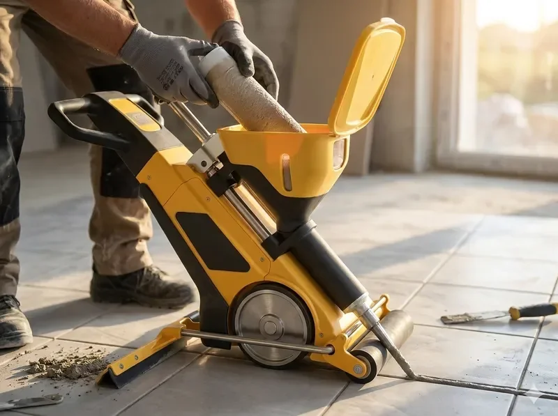 טעינת חומר הרובה למכשיר Groutbot