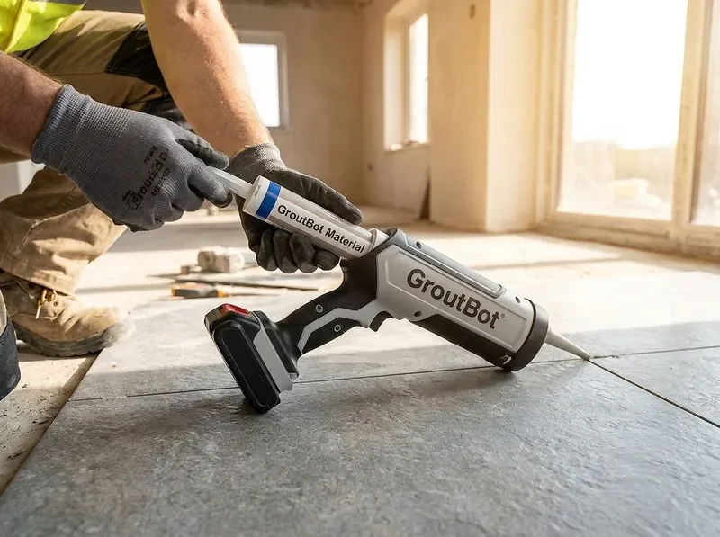 טעינת חומר הרובה למכשיר GroutBot