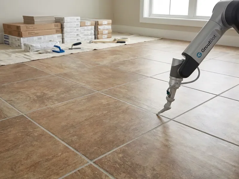 גימור נקי ואחיד של הרובה בין המרצפות